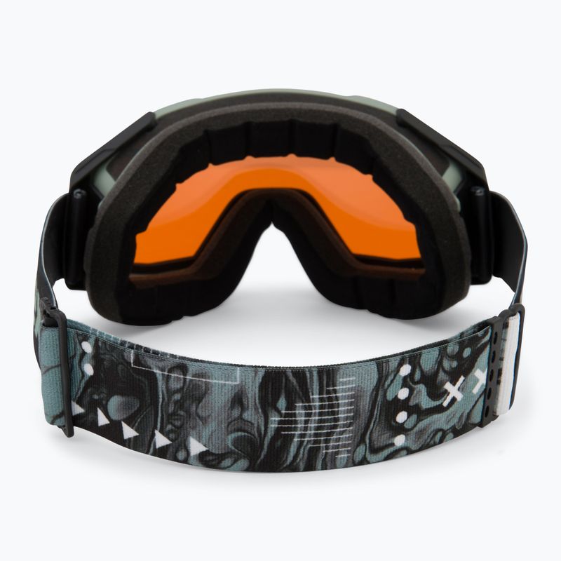 Skibrille UVEX Gravity FM acid green matt/mirror opal orange clear 3