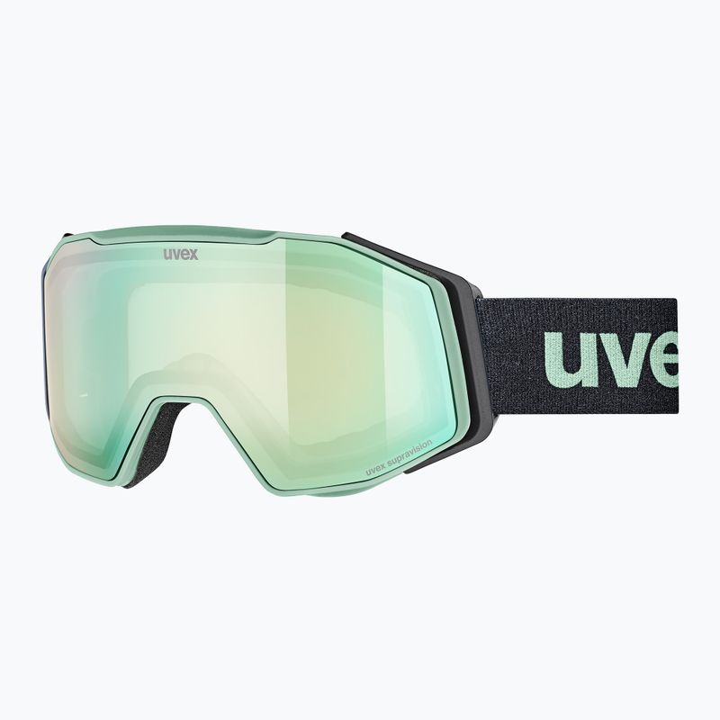 UVEX Skibrille Gravity FM Säure grün matt/Spiegel opal orange klar