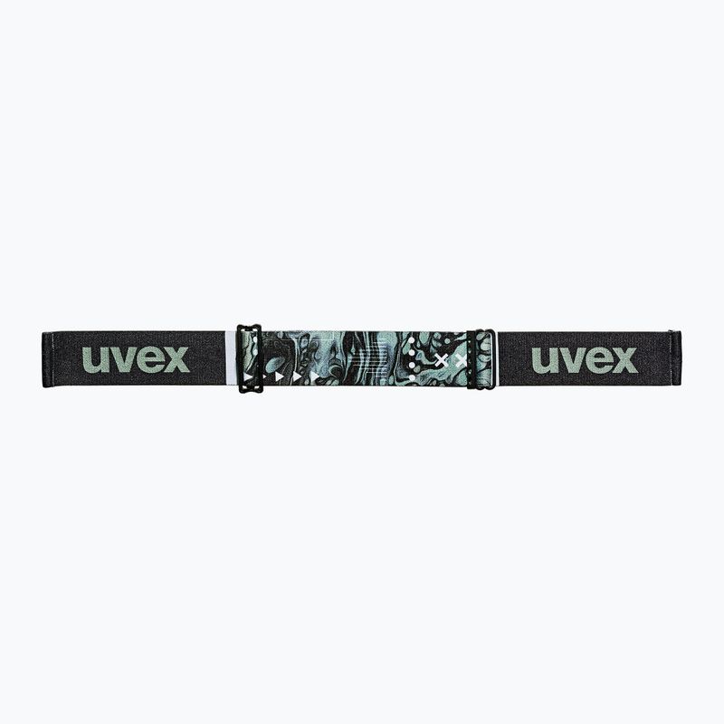 Skibrille UVEX Gravity FM acid green matt/mirror opal orange clear 5