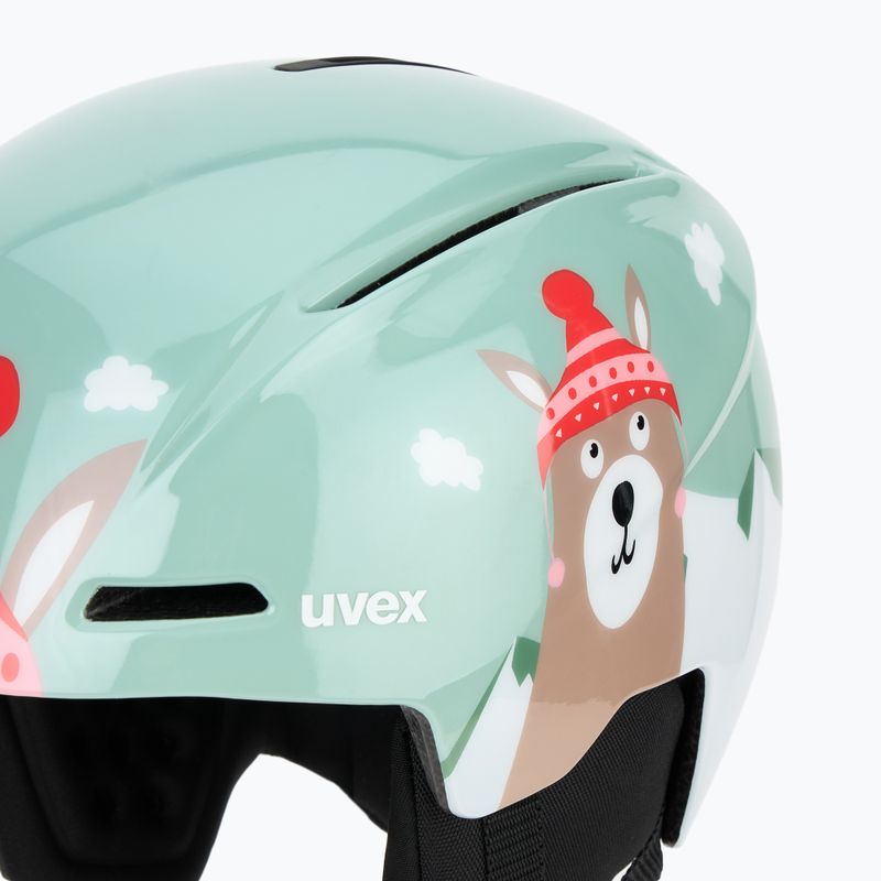 Kinder-Skihelm UVEX Viti Jr jade llama 8
