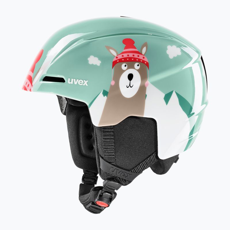 Kinder-Skihelm UVEX Viti Jr jade llama