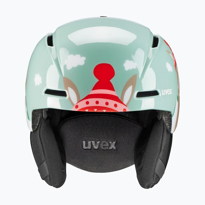 Kinder-Skihelm UVEX Viti Jr jade llama 2