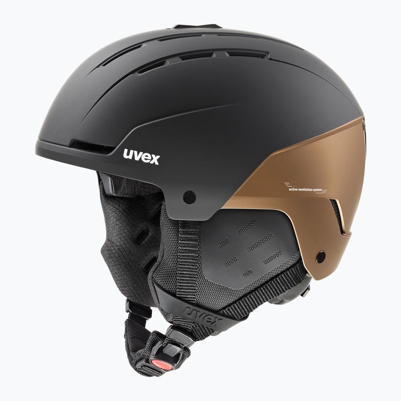 UVEX Stance MIPS Skihelm schwarz/braun matt