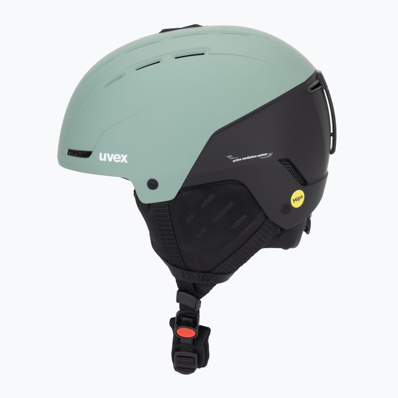 Skihelm UVEX Stance MIPS oxid green/black matt 3