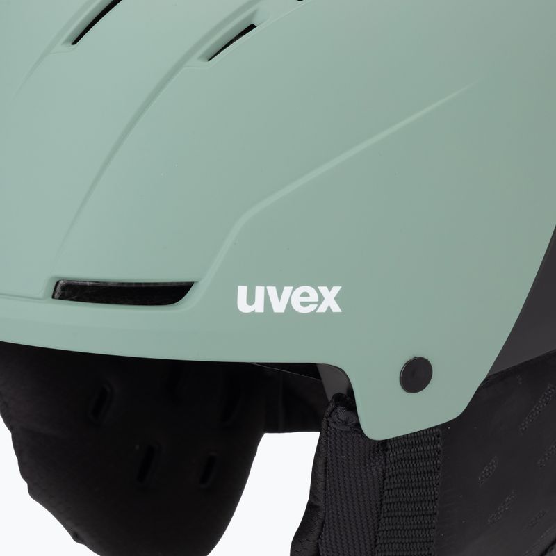 Skihelm UVEX Stance MIPS oxid green/black matt 7