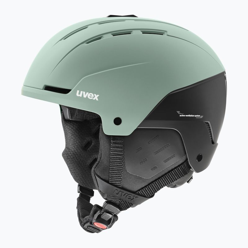 UVEX Stance MIPS Skihelm oxid grün/schwarz matt