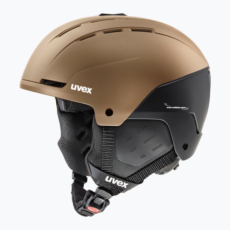 Skihelm UVEX Stance braun/schwarz matt 2