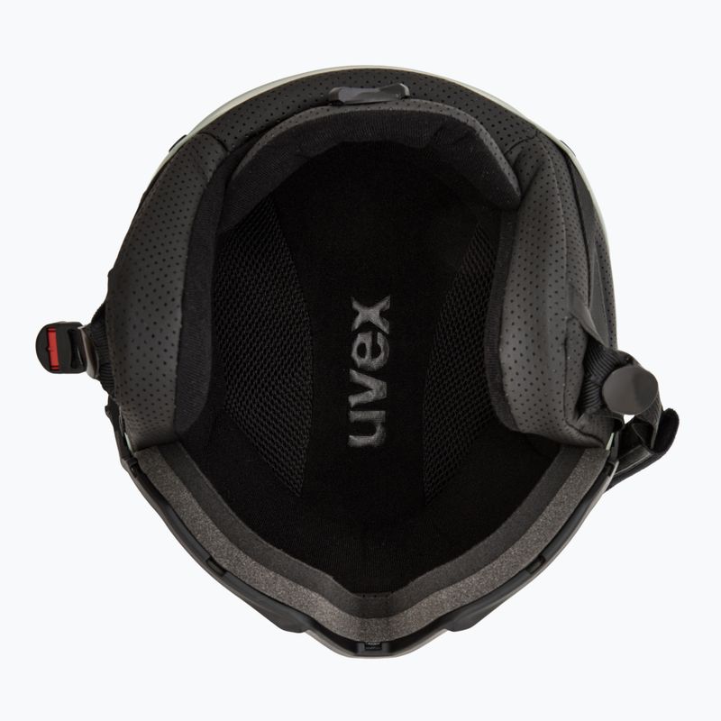 Skihelm UVEX Instinct Visor oxid green matt/mirror silver/smoke 5
