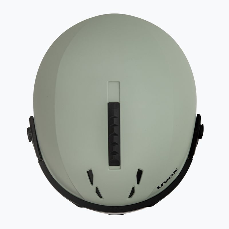 Skihelm UVEX Instinct Visor oxid green matt/mirror silver/smoke 6