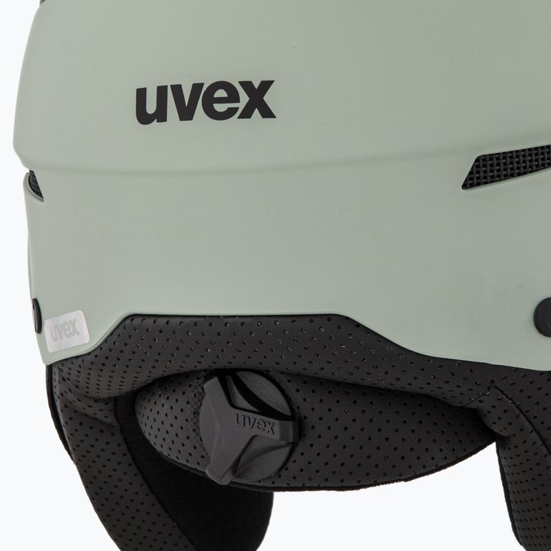 Skihelm UVEX Instinct Visor oxid green matt/mirror silver/smoke 8