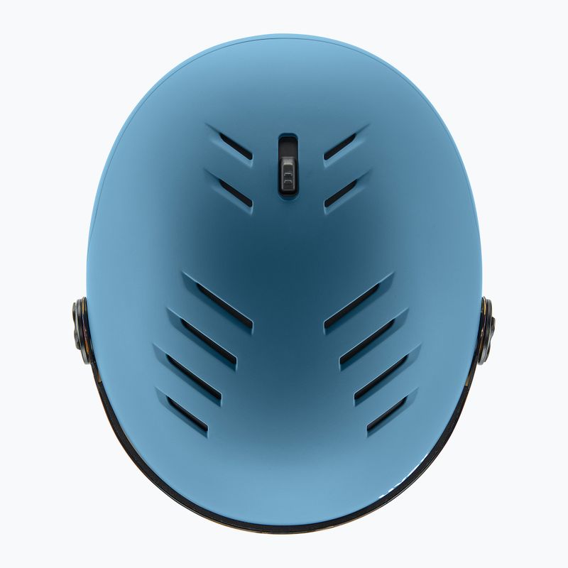 Skihelm UVEX Wanted Visor stone blue matt/mirror blue/smoke 5