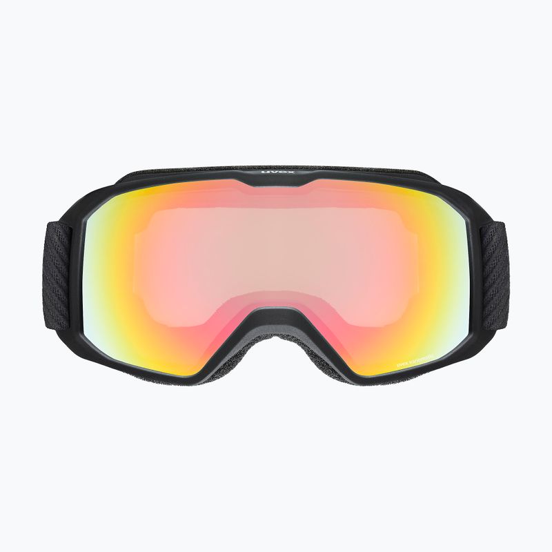 UVEX Skibrille Xcitd V schwarz matt/verspiegelt Regenbogen klar 2