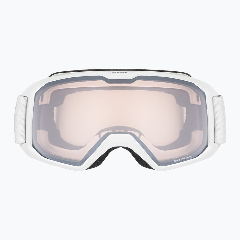 UVEX Xcitd V Skibrille weiß matt/verspiegelt silber klar 2