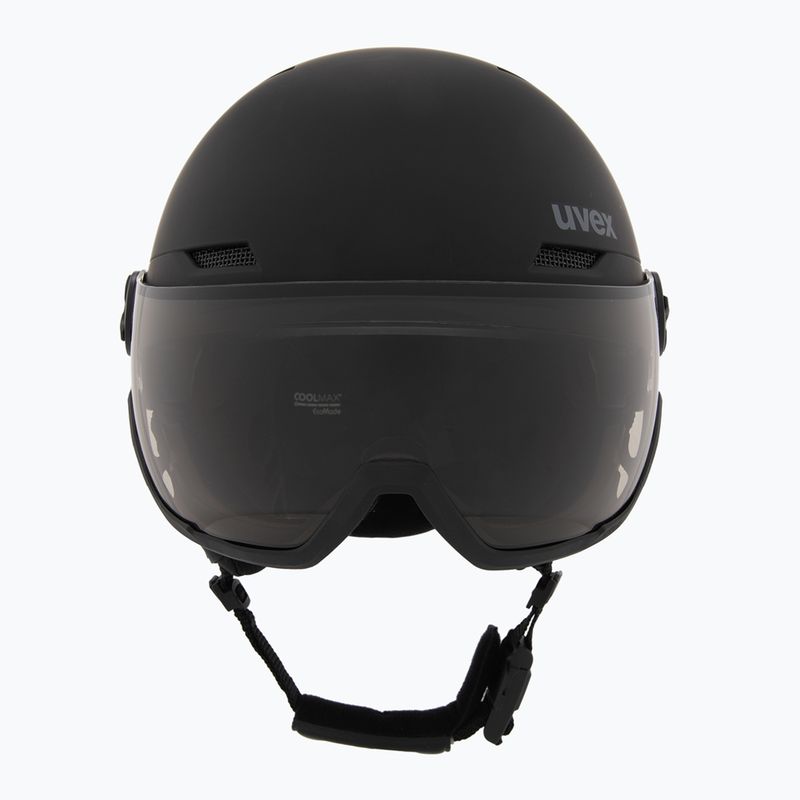 Skihelm UVEX Wanted Visor Pro V black/silver matt 2