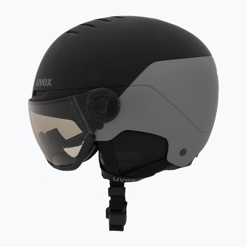 Skihelm UVEX Wanted Visor Pro V black/silver matt 3
