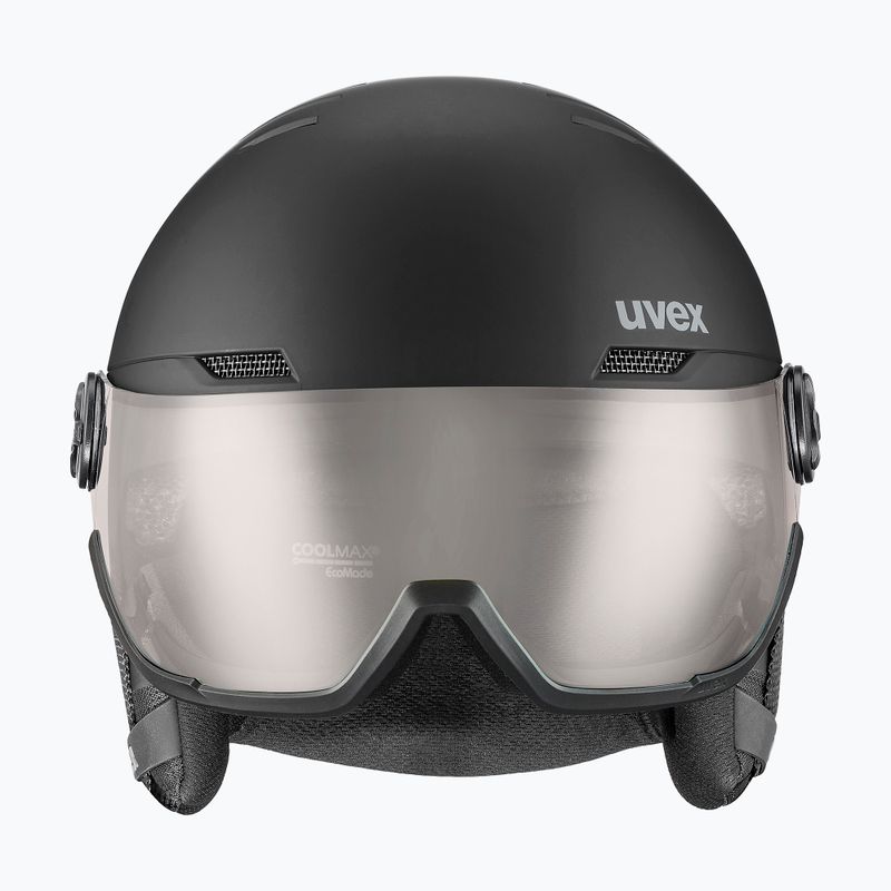 Skihelm UVEX Wanted Visor Pro V black/silver matt 2