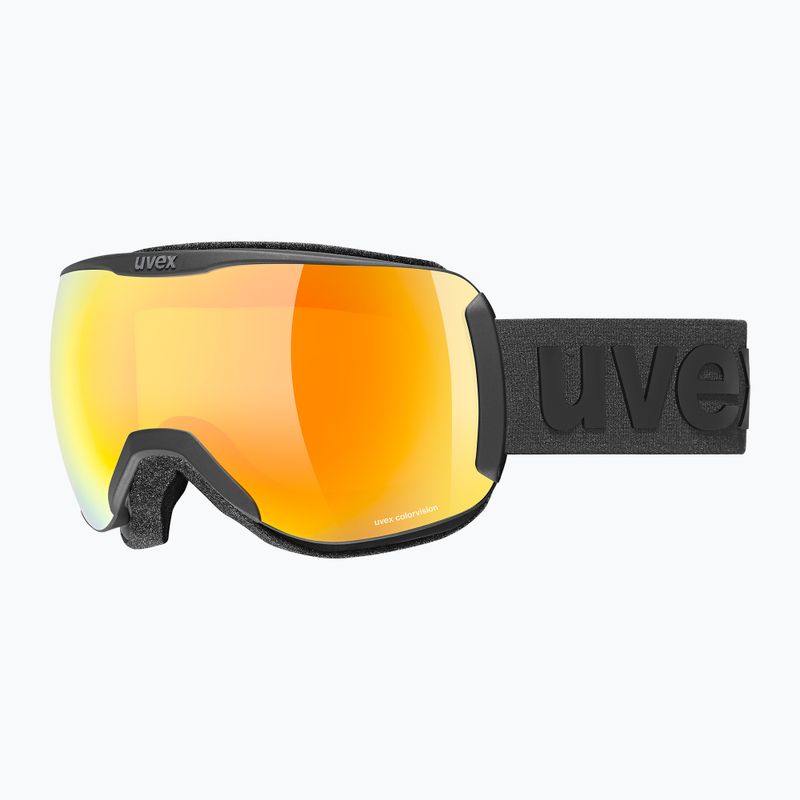 UVEX Downhill 2100 CV Skibrille schwarz matt/verspiegelt orange gelb