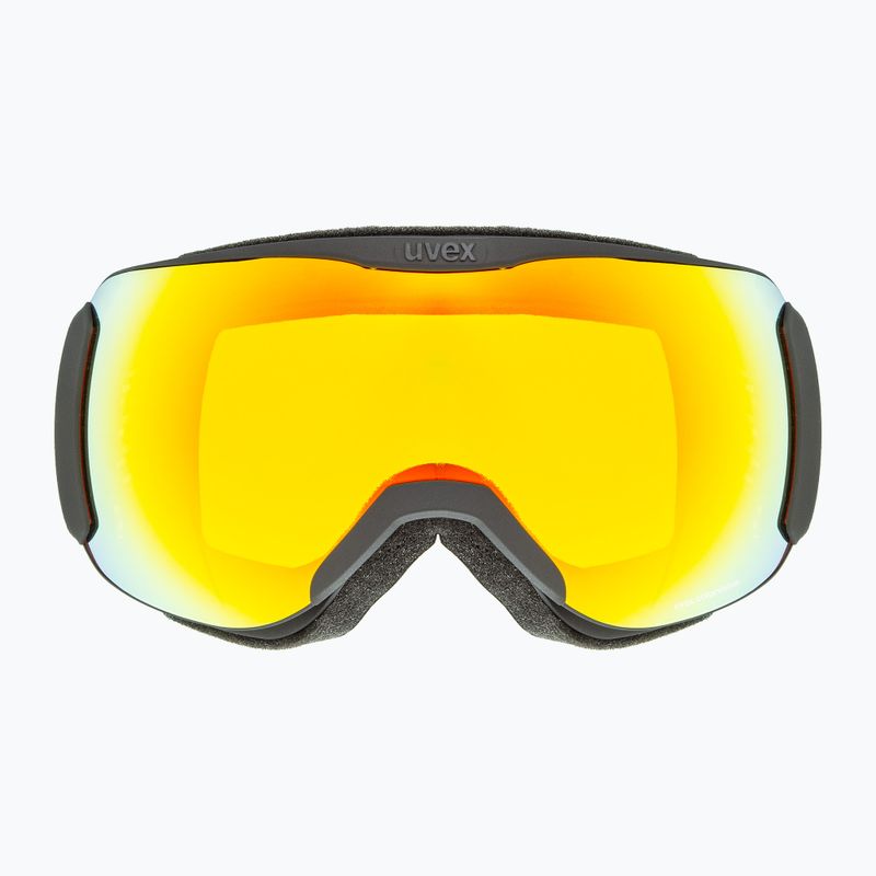 UVEX Downhill 2100 CV Skibrille schwarz matt/verspiegelt orange gelb 2