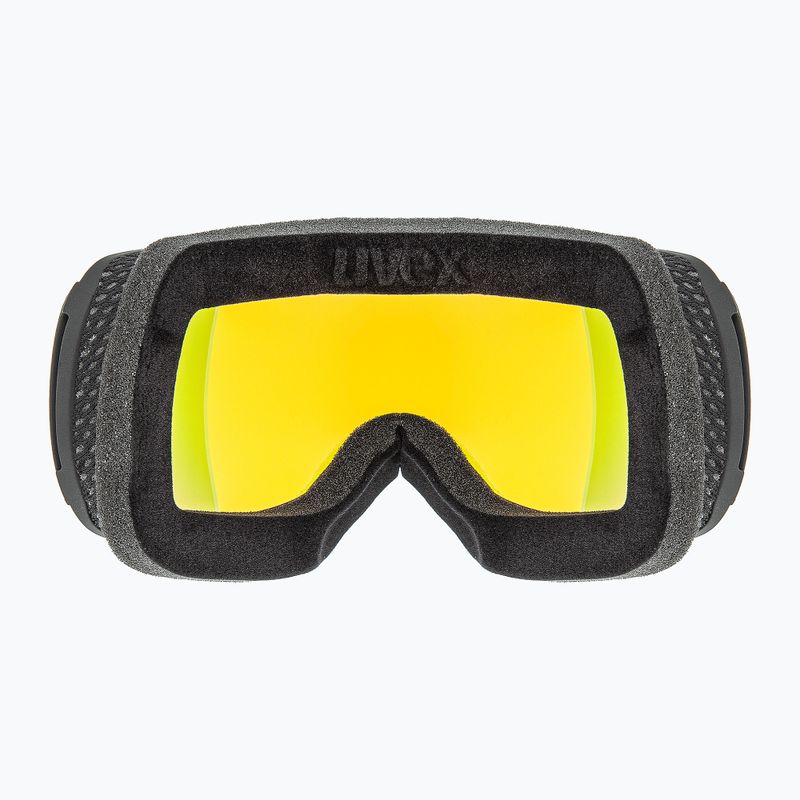 UVEX Downhill 2100 CV Skibrille schwarz matt/verspiegelt orange gelb 3