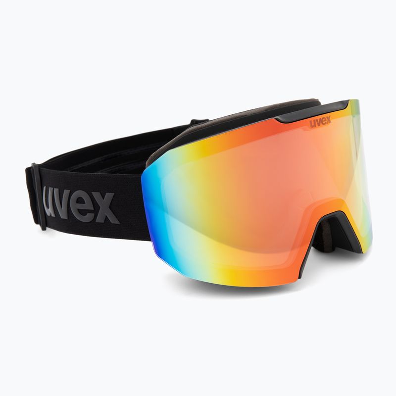 Skibrille UVEX Evidnt Attract V + case black matt/mirror rainbow clear 2