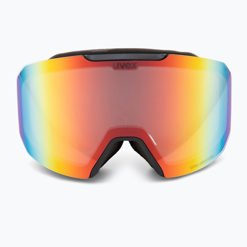 Skibrille UVEX Evidnt Attract V + case black matt/mirror rainbow clear 3