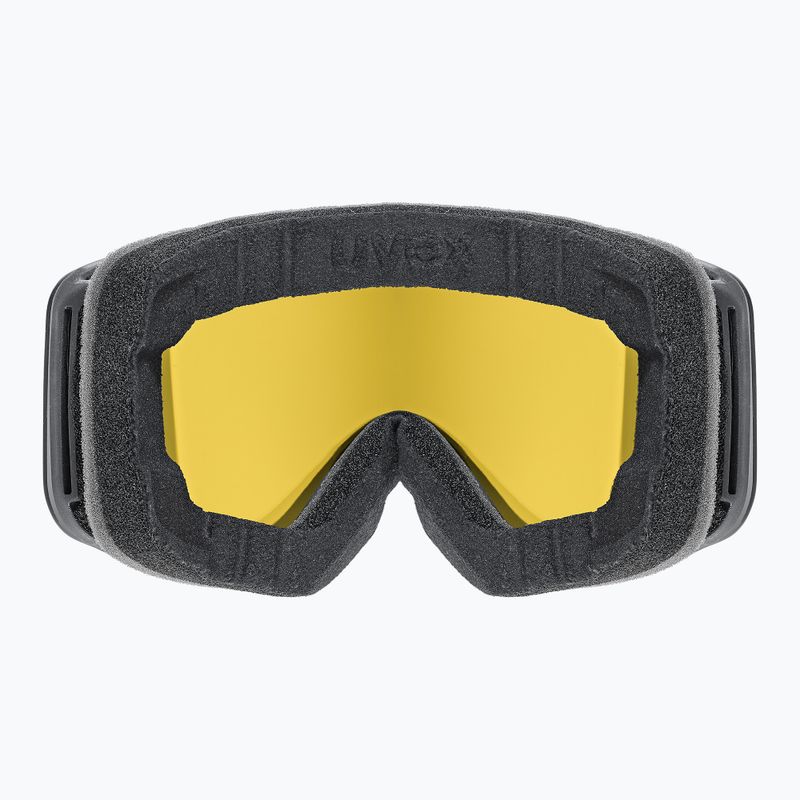 Skibrille Kinder UVEX Pwdr FM black matt/mirror green yellow clear 3