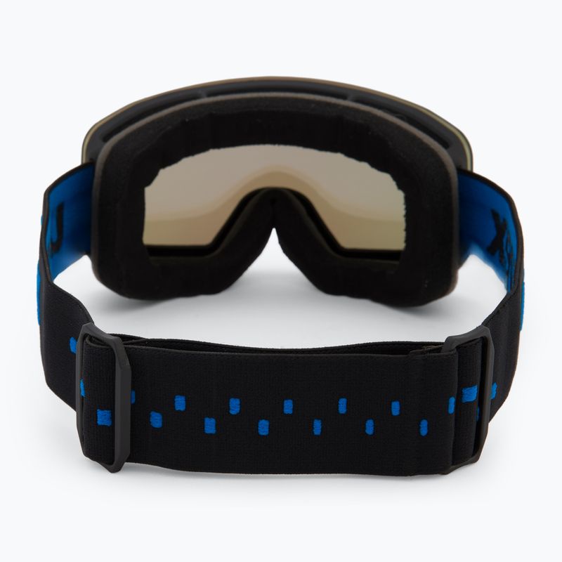 Skibrille Kinder UVEX Pwdr FM black matt/mirror blue smoke clear 3