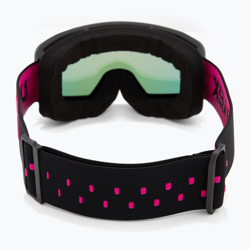 Skibrille Kinder UVEX Pwdr FM black matt/mirror pink green clear 3