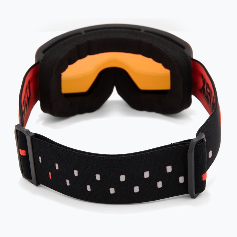 Skibrille Kinder UVEX Pwdr FM black matt/mirror red orange clear 3