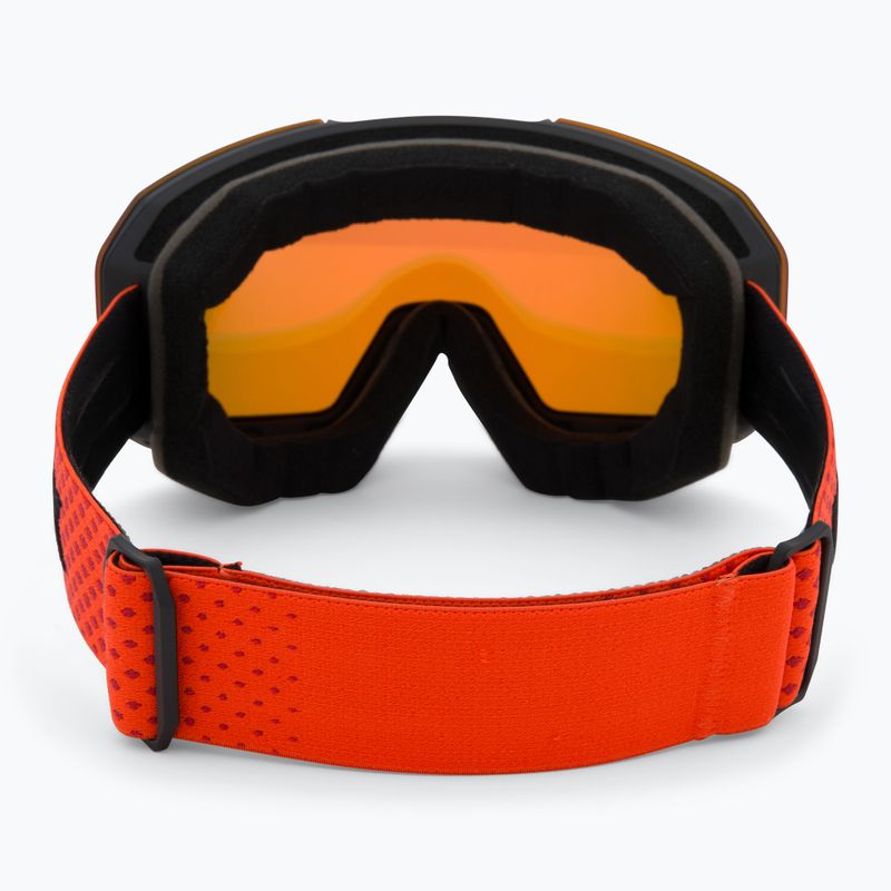 Skibrille UVEX Evidnt Attract + case black matt/mirror red orange clear 4