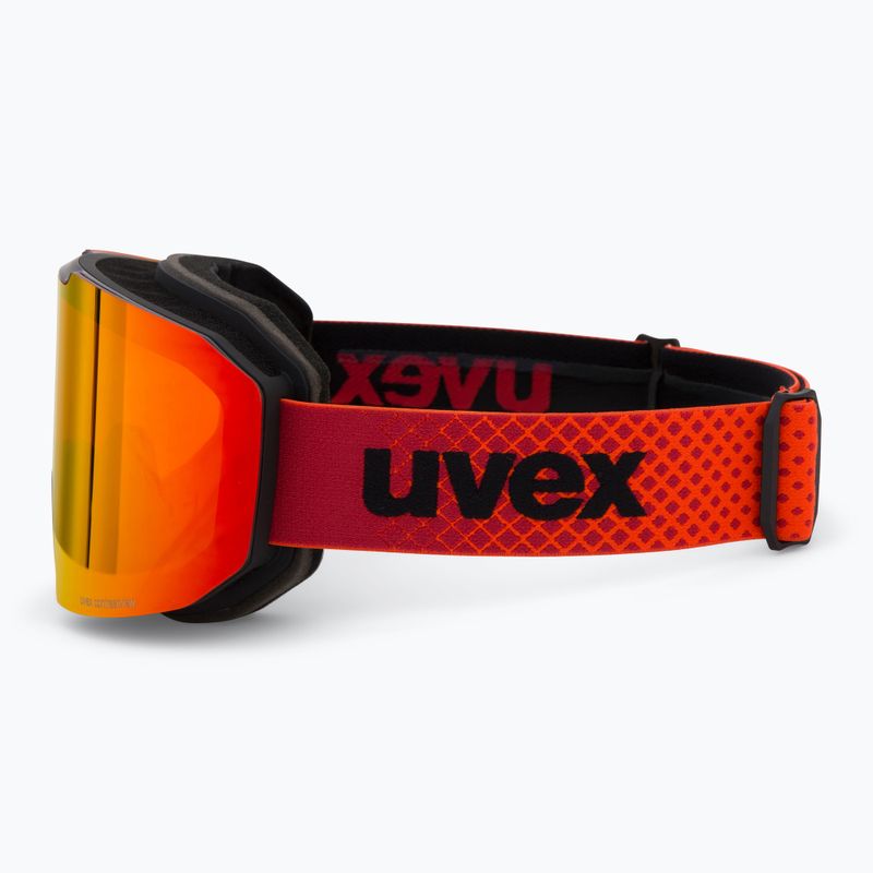 Skibrille UVEX Evidnt Attract + case black matt/mirror red orange clear 5