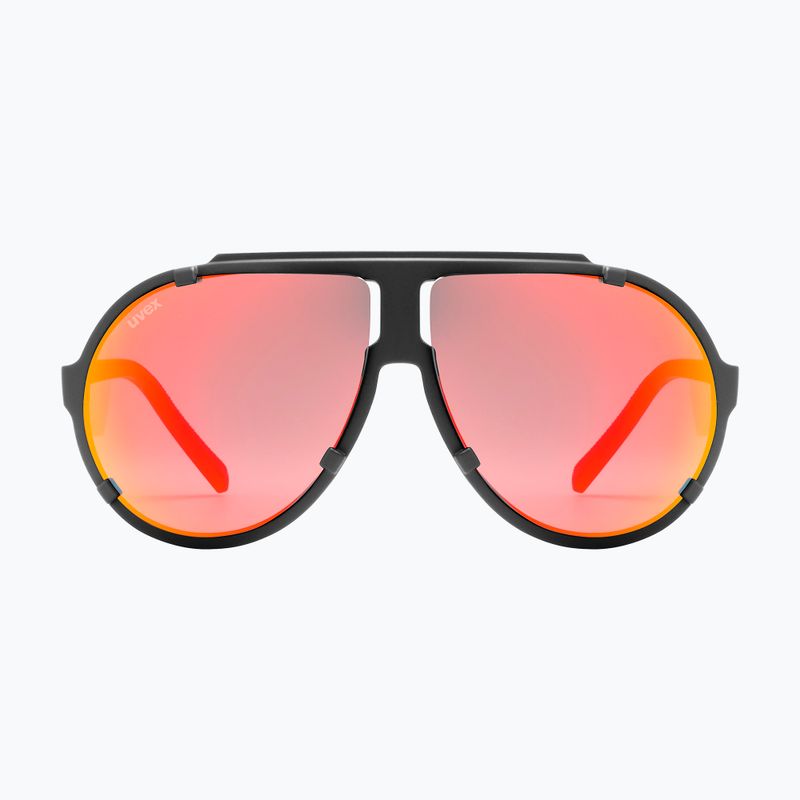 UVEX Sonnenbrille Esntl Pina schwarz matt/rot verspiegelt 2