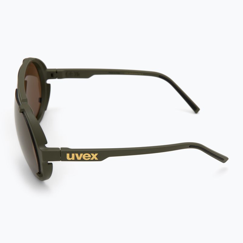 UVEX Sonnenbrille Esntl Pina moosgrün matt/verspiegelt gold 4