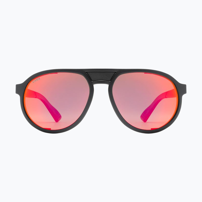 UVEX Sonnenbrille MTN Classic Pure schwarz matt/rot verspiegelt 2