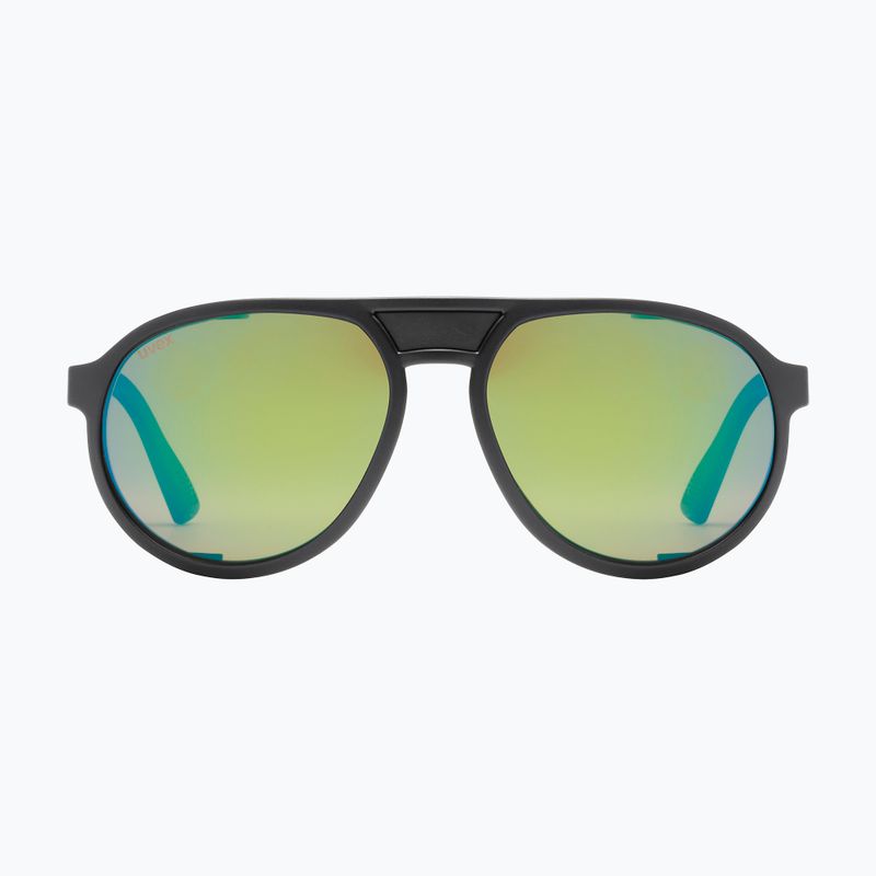 UVEX Sonnenbrille MTN Classic Pure schwarz matt/grün verspiegelt 2