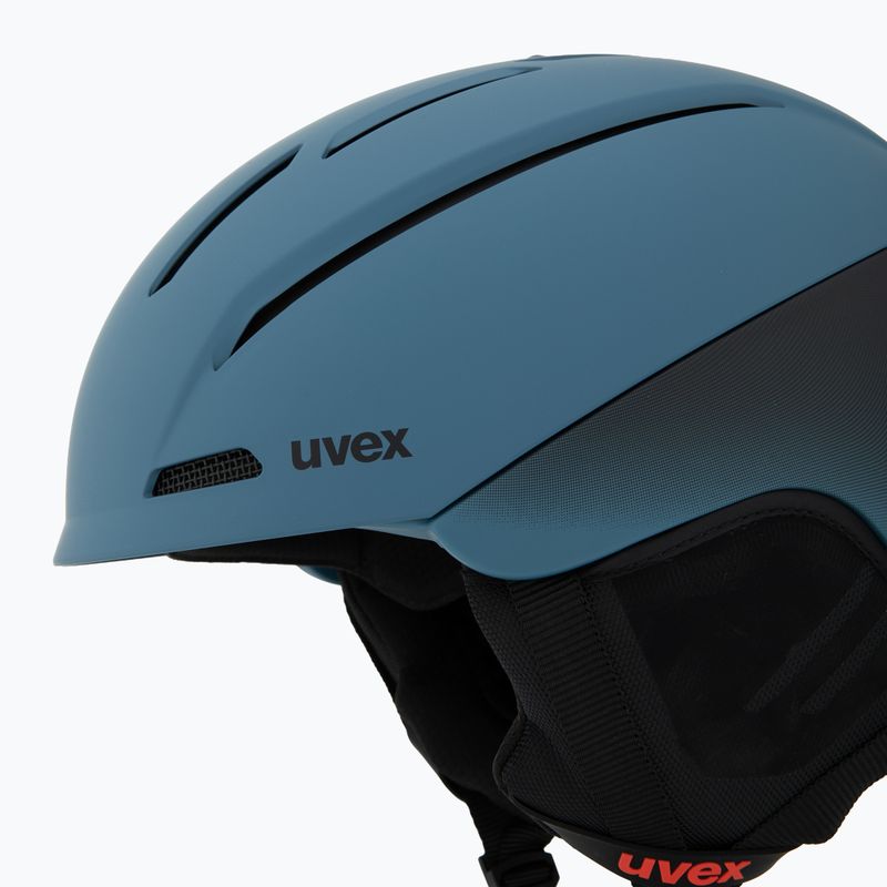 Skihelm UVEX Gravitate stone blue/grad black matt 7