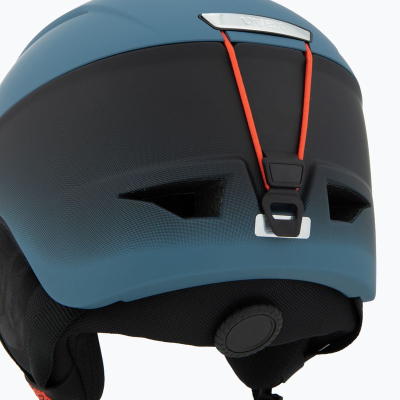 Skihelm UVEX Gravitate stone blue/grad black matt 8