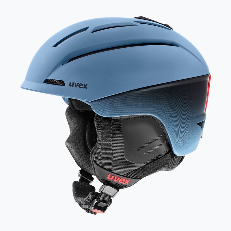 Skihelm UVEX Gravitate Stein blau/grad schwarz matt