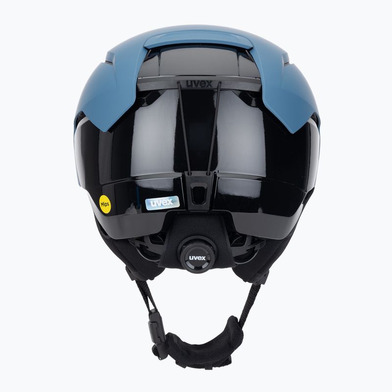 Skihelm UVEX Levitate MIPS stone blue/black matt 4