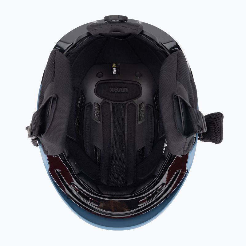 Skihelm UVEX Levitate MIPS stone blue/black matt 5