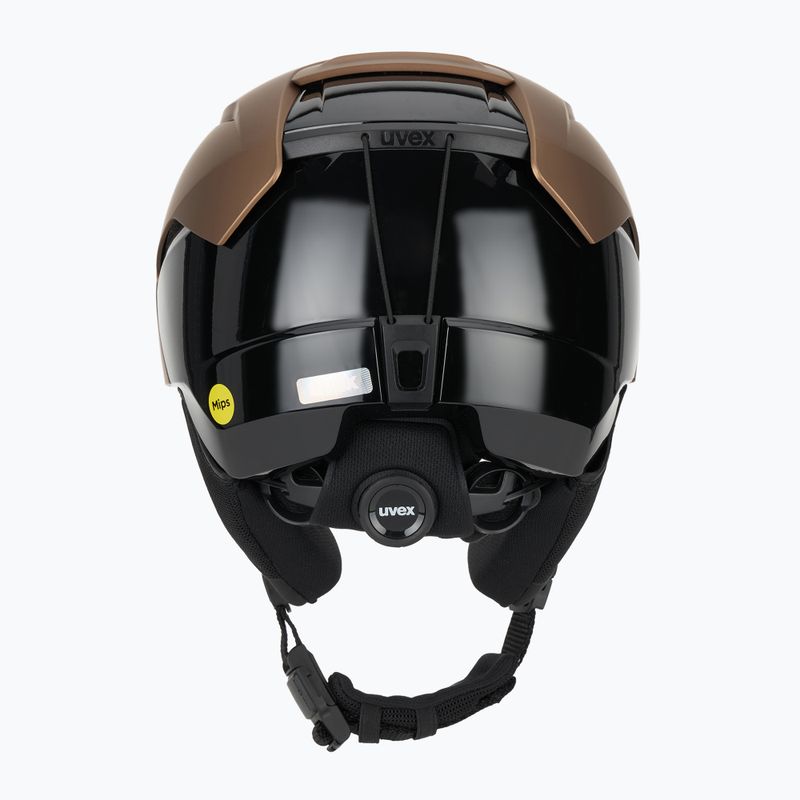 Skihelm UVEX Levitate MIPS brown/black matt 4