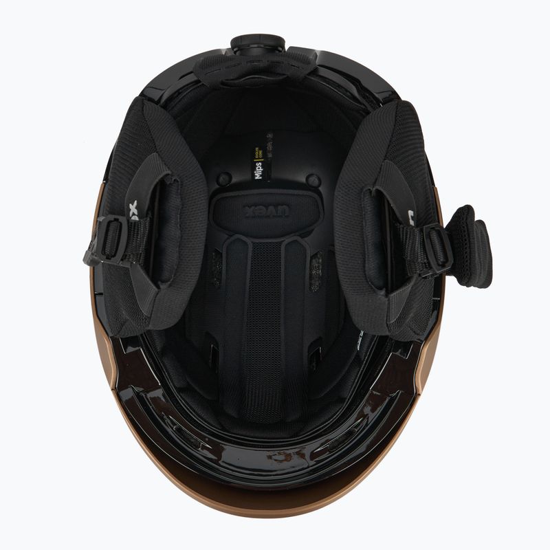 Skihelm UVEX Levitate MIPS brown/black matt 5
