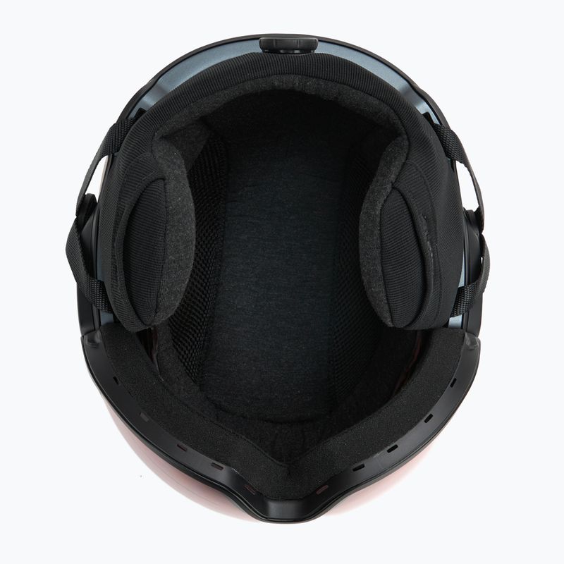 Kinder-Skihelm UVEX Viti Set + Skibrille Speedy Pro black matt/mirror green/yellow/clear 5