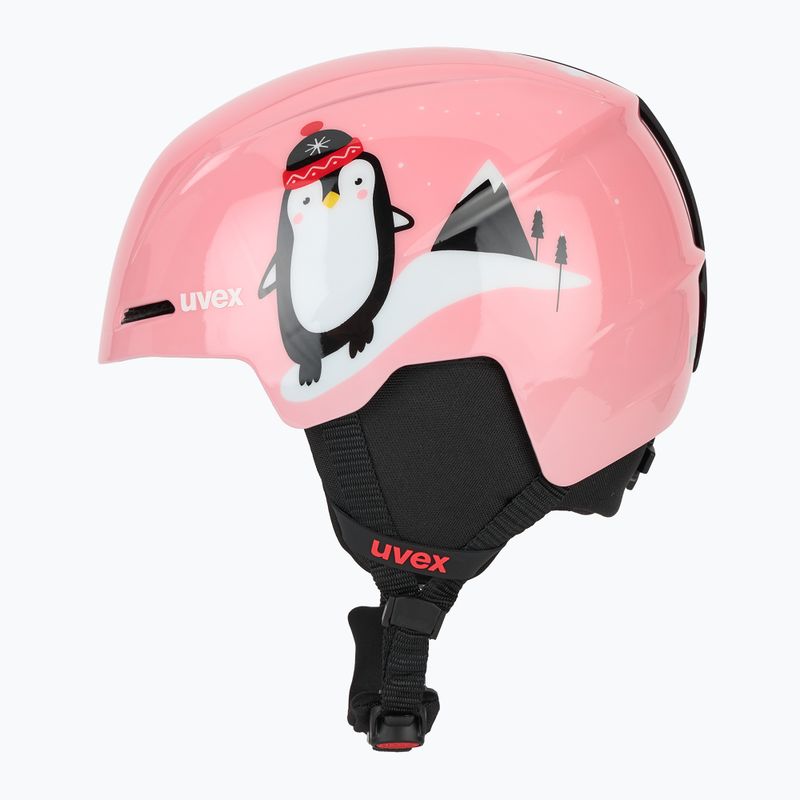 Skihelm Kinder UVEX Viti Set + gogle Speedy Pro pink penguin/lasergold lite 3