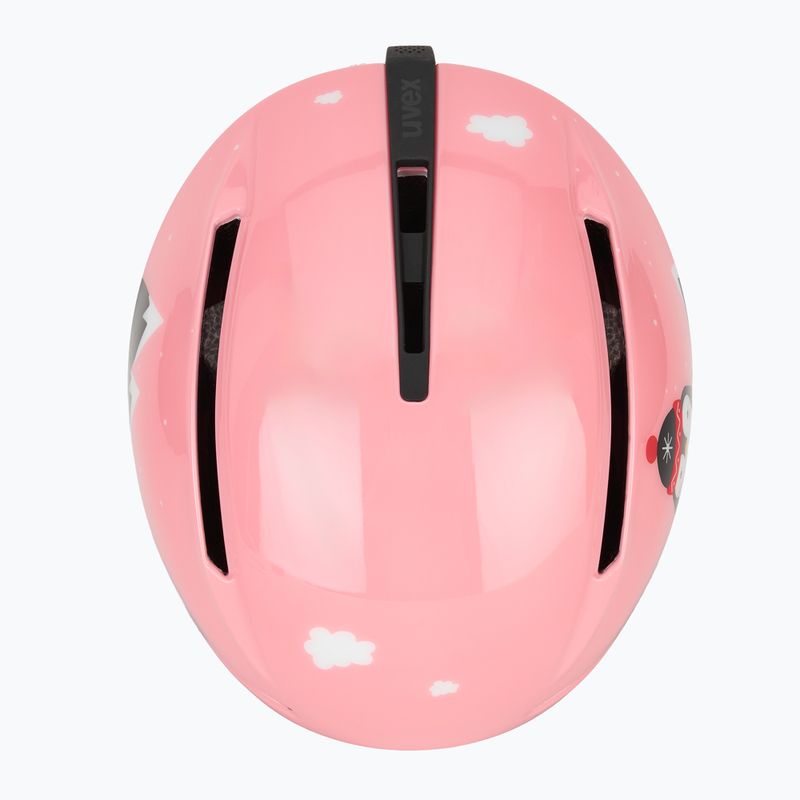 Skihelm Kinder UVEX Viti Set + gogle Speedy Pro pink penguin/lasergold lite 6