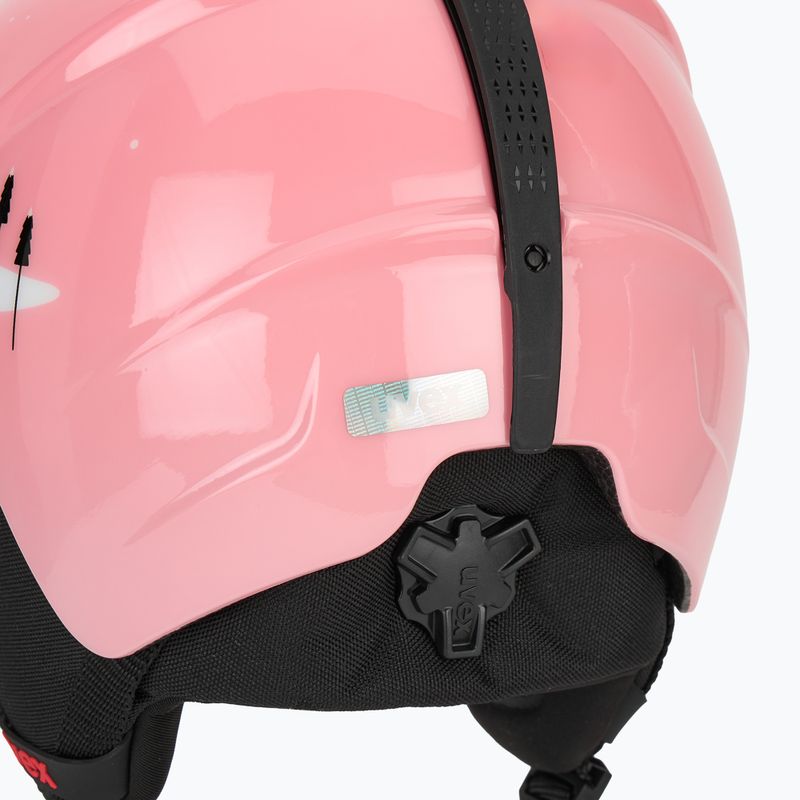 Skihelm Kinder UVEX Viti Set + gogle Speedy Pro pink penguin/lasergold lite 8