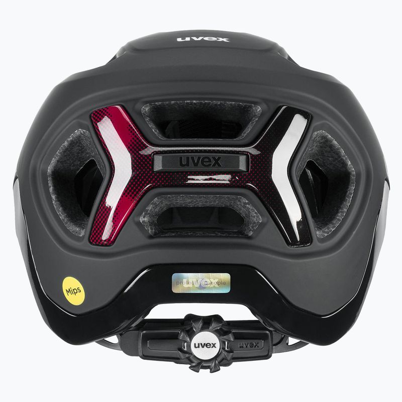 UVEX React MIPS Fahrradhelm schwarz/rubinrot matt 3