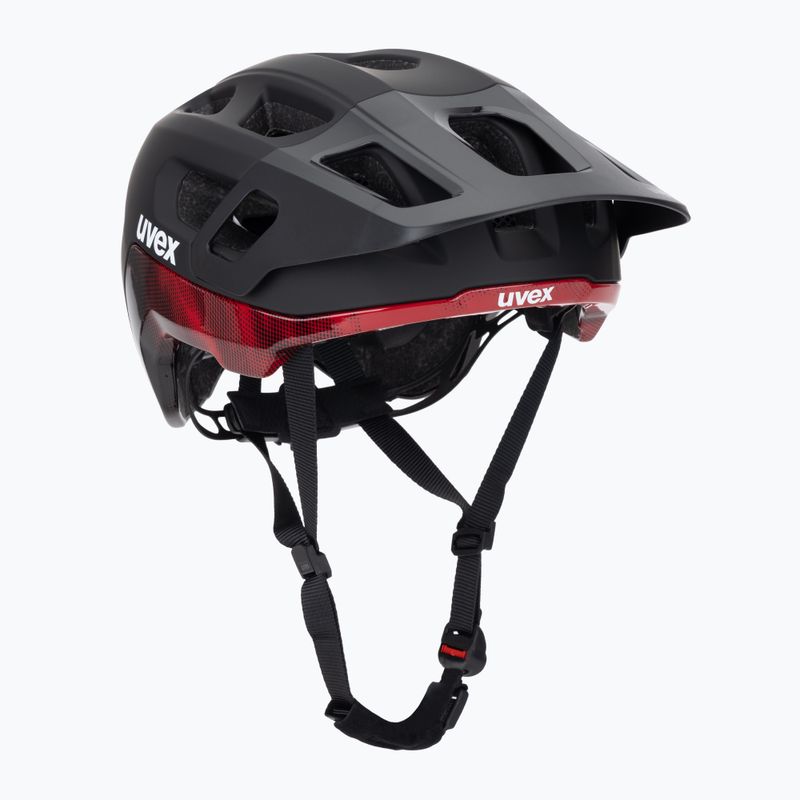 UVEX React MIPS Fahrradhelm schwarz/rubinrot matt