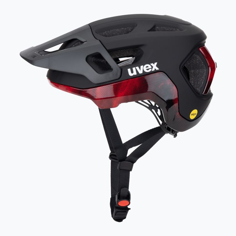 UVEX React MIPS Fahrradhelm schwarz/rubinrot matt 3
