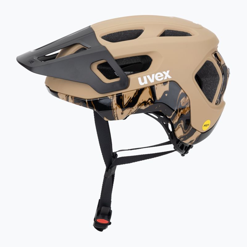 UVEX React MIPS Fahrradhelm desert/schwarz matt 3